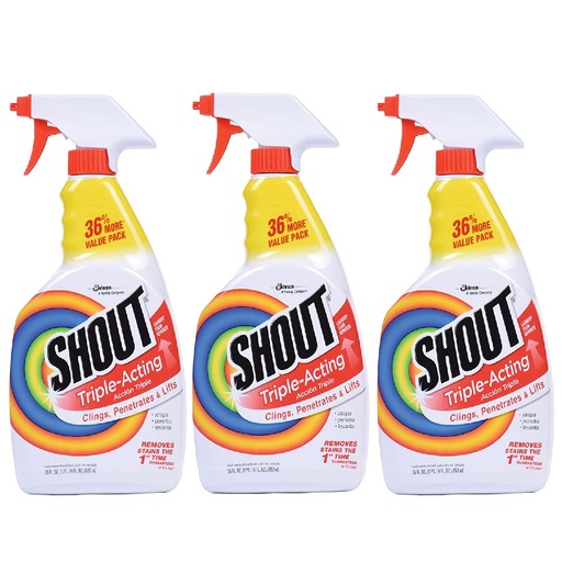 [046500023484] Spray Quita Manchas Shout Triple Acción 946 mL / 3 Pack