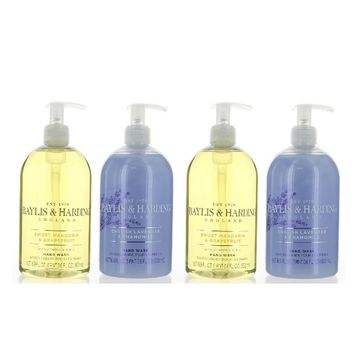 [017854104778] Jabón De Manos Baylis &amp; Harding / Mandarina y Lavanda 500 mL / 4 Pack
