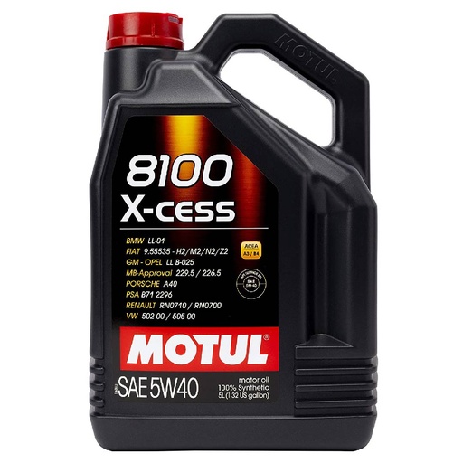 Aceite Sintético De Motor MOTUL 8100 X-Cess 5W40 / 5 L