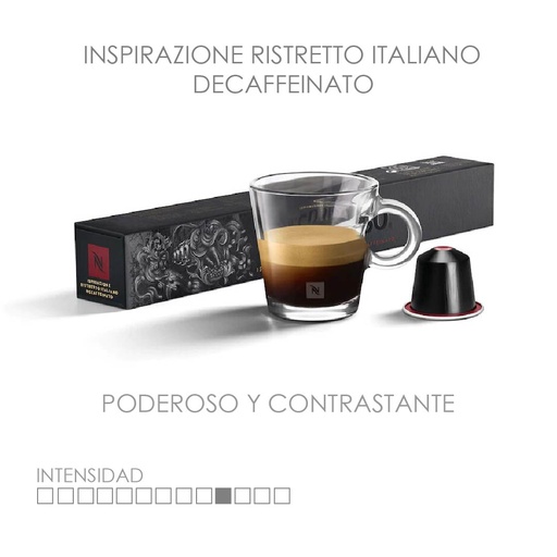 [7630054475467] Capsulas De Nespresso Original Inspirazione Ristretto Italiano Descafeinado, 10 Pack