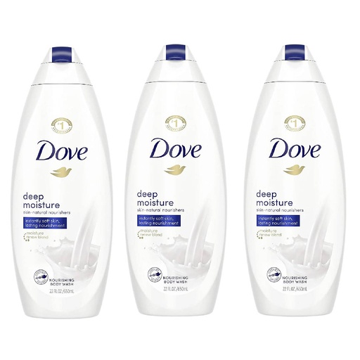 [011111415645] Gel De Ducha Dove Hidratación Profunda, 3 Pack / 709 mL