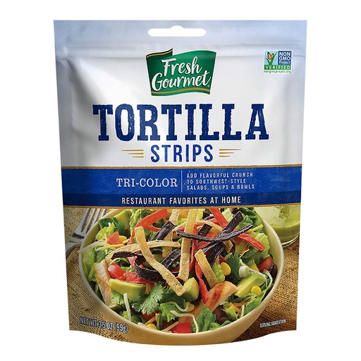 [787359175084] Tiras De Tortilla Tri-Color, Fresh Gourmet / 99g