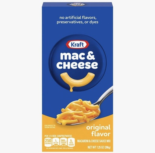 [021000028092] Macarrones &amp; Queso Original / Kraft, 206g