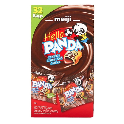 [072320700632] Galletas Rellenas De Crema De Chocolate, Hello Panda / 680g / 32 Pack