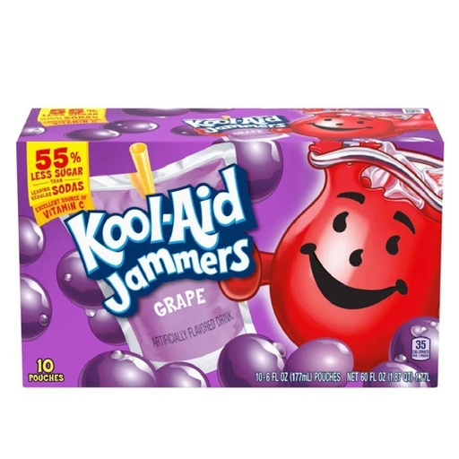 [043000028285] Kool-Aid Jammers Grape, 177 mL / 10 Pack