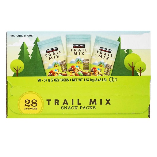 [096619067237] Mezcla De Frutos Secos Y M&amp;M, Trail Mix Kirkland, 28 Pack / 57g