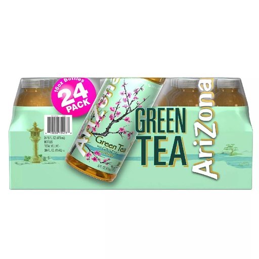 [613008724238] Té Verde AriZona Con Ginseng y Miel 24 Pack / 473 mL
