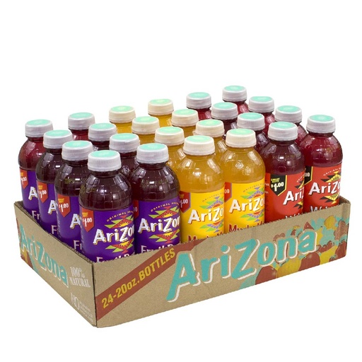 [613008742133] Jugos Arizona 100% Naturales Patilla - Mango - Fruit Punch / 24 Pack / 591 mL