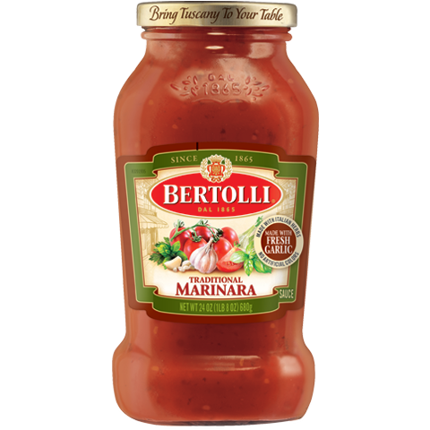 [036200430682] Salsa Tradicional Marinara Con Hierbas Italianas y Salsa De Ajo Fresco, Bertolli / 680g
