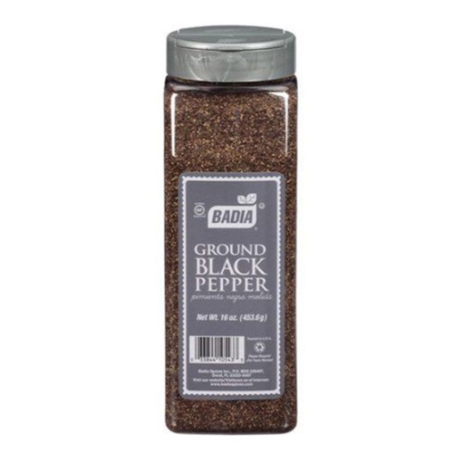 Condimento Badia Pimienta Negra Molida, 454g