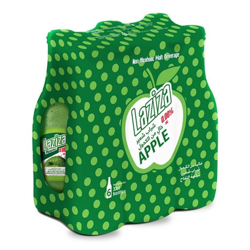 [5281012013799] Bebida Sin Alcohol Sabor Manzana, Laziza / 6 Pack / 330 mL