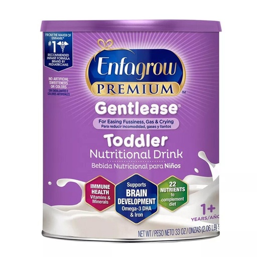 [300875129654] Formula Infantil Enfagrow Premium Gentlease Sin OMG Para Niños 1+ / 936g