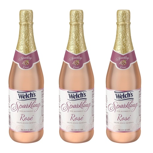 [041800705412] Jugo Cocktail Espumoso Rosé Sin Alcohol, Welch´s / 3 Pack / 750 mL