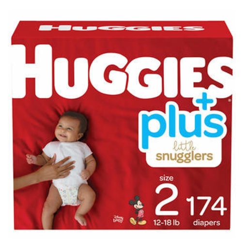[036000436341] Pañales Huggies Little Snugglers Talla 2 + Plus / 174 Pack