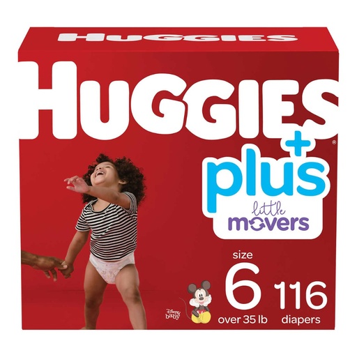 [036000538809] Pañales Huggies Little Movers Talla 6 + Plus / 116 Pack