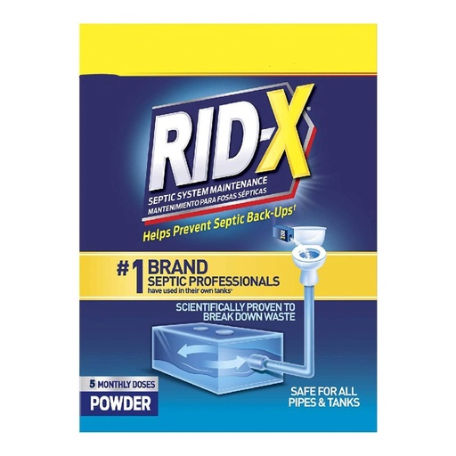 [019200846448] Mantenimiento Para Fosas Sépticas En Polvo, RID-X | 1.39 Kg | Para Uso De 5 Meses