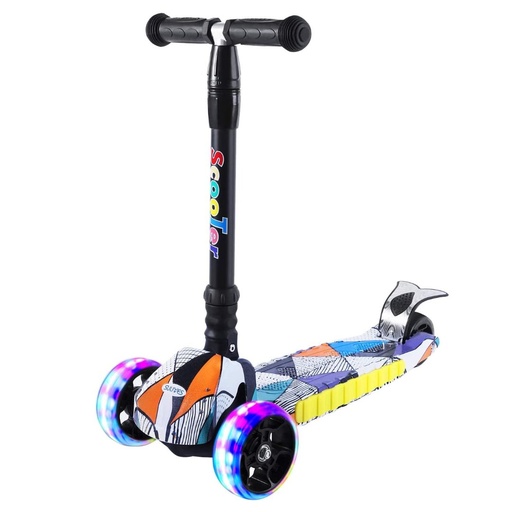 Scooter Para Niños De 3 Ruedas Con Luz LED, Sulives / Ajustable De 3 a 12 Años