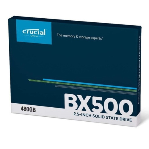 Disco Duro Interno SSD Crucial BX500 480GB 3D NAND SATA 2.5" Hasta 540MB/s