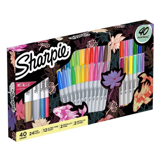 Marcadores Permanentes Sharpie, Paquete Variado / 40 Und