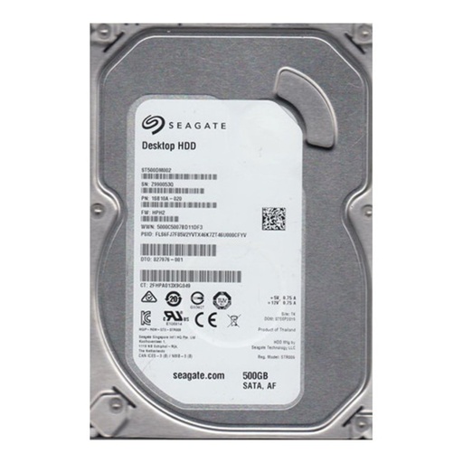 Disco Duro Seagate Desktop HDD 500GB Sata 7200 RPM Firmware: CC43 3.5"