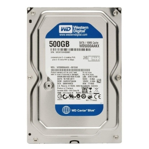 Disco Duro HDD Western Digital 500GB Sata 7200 RPM 3.5"