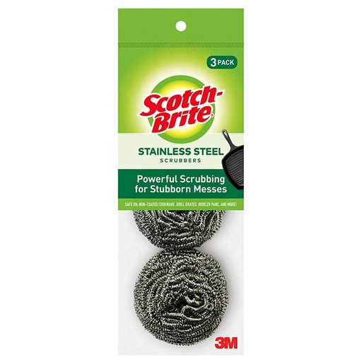 [051141253541] Esponjas De Acero Inoxidable Scotch-Brite, 3 Pack