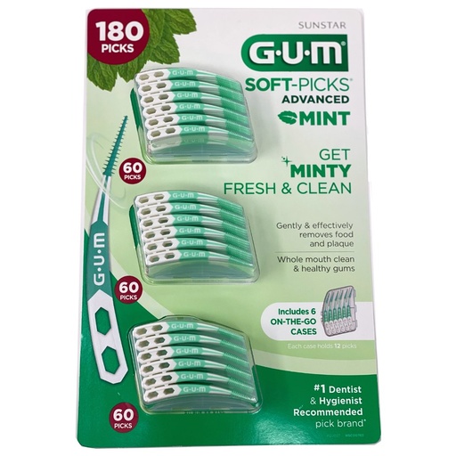 [070942004220] Palillos De Dientes Mentolados, Gum / 180 Pack
