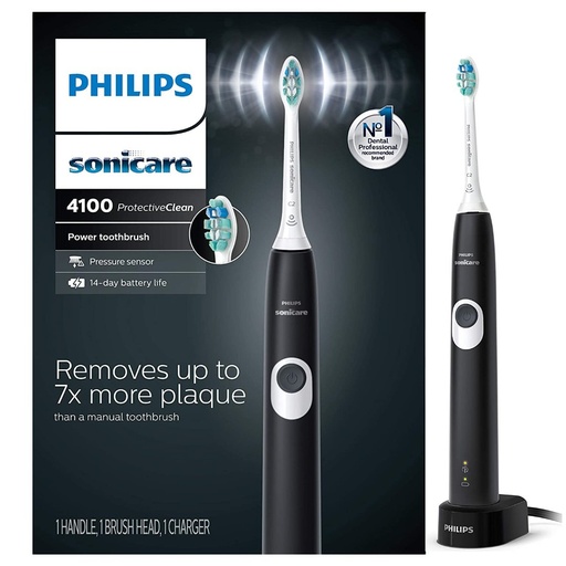 Cepillo De Dientes Eléctrico Recargable / Philips Sonicare ProtectiveClean 4100 / Color Negro