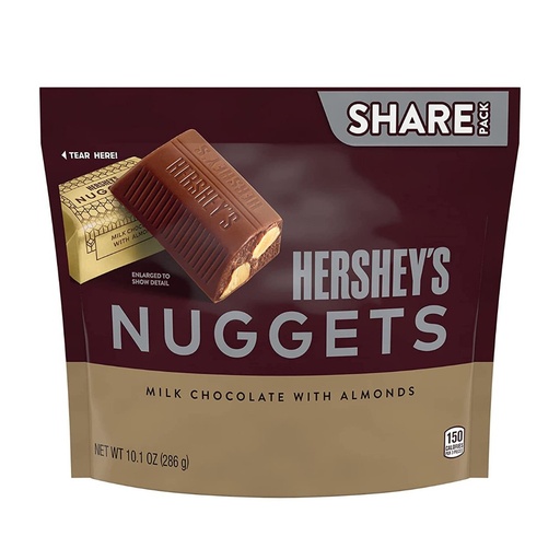 [034000018710] Chocolate De Leche Con Almendras Hershey´s Nuggets / 289g