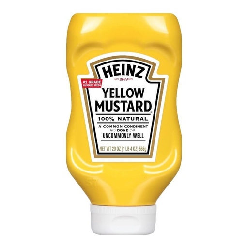 [013000002189] Mostaza 100% Natural, Heinz / 566g