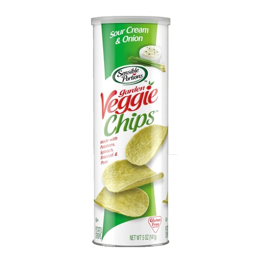 [829515321291] Papas Chips Veggie - Crema Agría y Cebolla / Sensible Portions / 141g