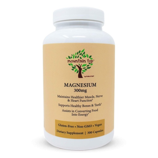 [810023840411] Magnesio 300mcg Gluten Free - Vegano / Mountain Top / 300 Capsulas