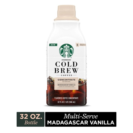 [762111380159] Concentrado De Café Frio Cold Brew, Starbucks Madagascar Vanilla / 946mL