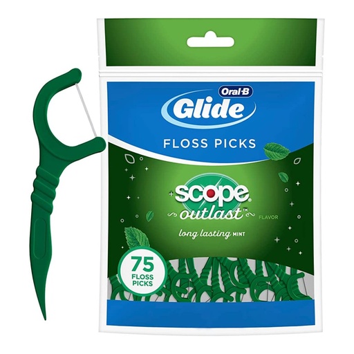 [0068305686312] Palillos Con Hilo Dental Sabor Mentolado - Glide Oral-B Scope / 75 Und