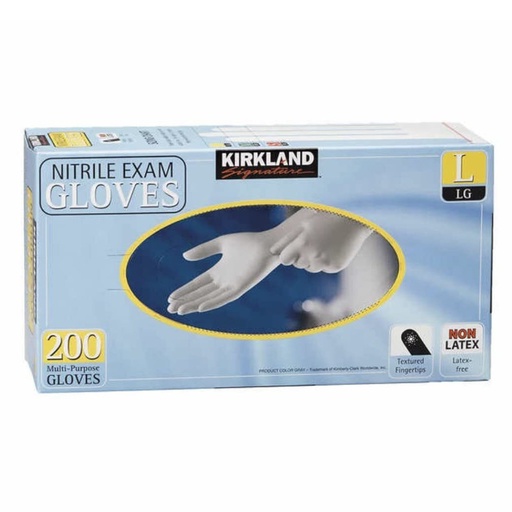 [096619408382] Guantes De Nitrilo Multi-Uso / Kirkland / 200 Pack / Talla L