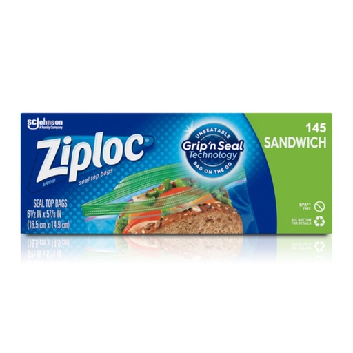 Bolsas Ziploc Grip’s Seal - Para Sandwich / 145 Und