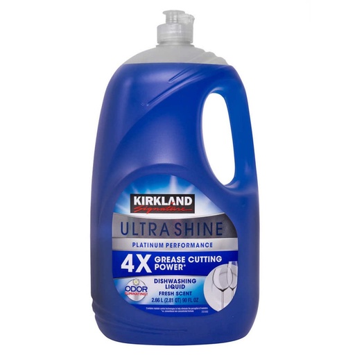 [196633920324] Lavaplatos Liquido Ultra Shine 4X - Fresh / Kirkland Signature / 2.66L