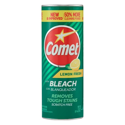 [0810003440174] Eliminador De Manchas Difíciles Con Blanqueador - Fragancia Limón / Comet / 595g