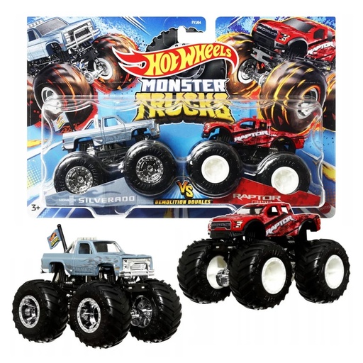 Carros Hot Wheels - Monster Trucks Silverado Vs Raptor F150