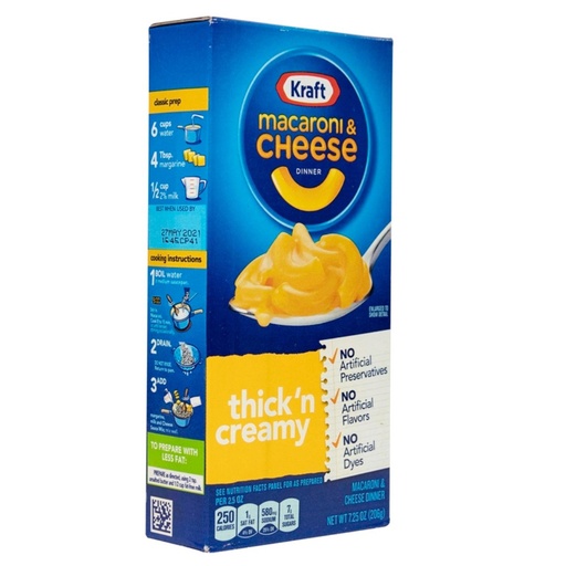 Macarrones &amp; Cheese Thick’n Creamy, Kraft / 206g