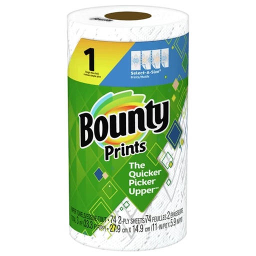 [030772086971] Papel Toallin Bounty Prints / 117 Hojas