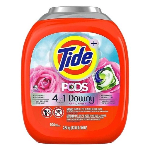 [037000491491] Cápsulas De Jabón Detergente Tide 4en1 Con Downy / 104 Cap