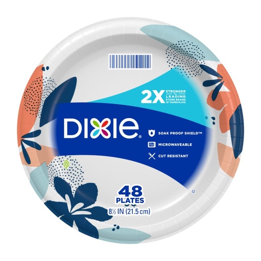 [042000151214] Platos De Carton Dixie / 48 Pack / 21.5 cm
