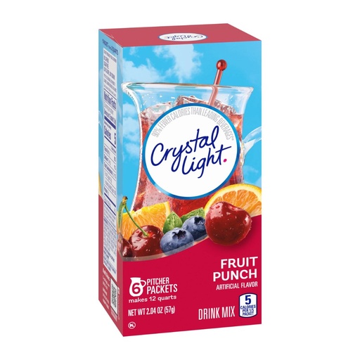 [043000011348] Crystal Light - Fruit Punch / 6 Sobres / 57g
