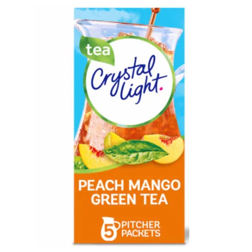 [043000028858] Crystal Light - Durazno - Mango - Té Verde / 5 Sobres / 52.5g