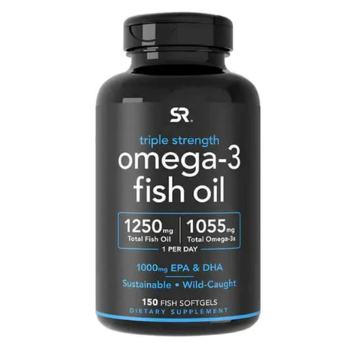[023249091592] Omega 3 Triple Strenght - Aceite De Pescado 1250mg - Omega 3 1055mg / 150 Cápsulas Blandas