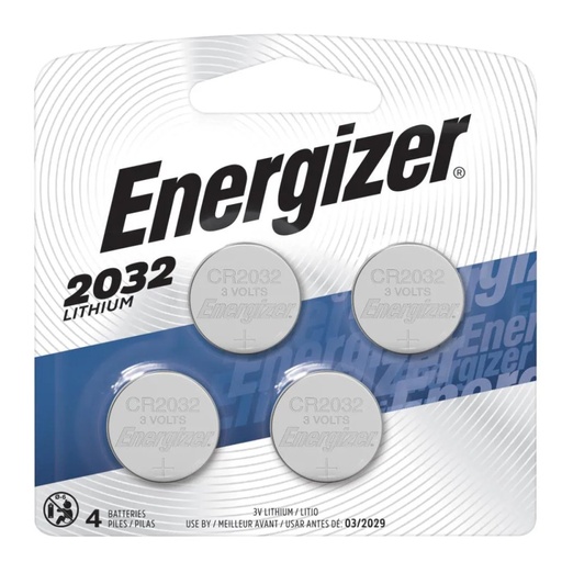 [039800117274] Bateria De Moneda CR2032 - Energizer / 4 Pack