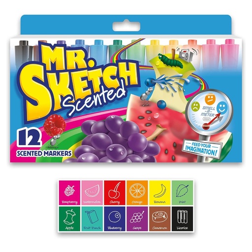 Marcadores De Olor Frutales Mr. Sketch / 12 Pack