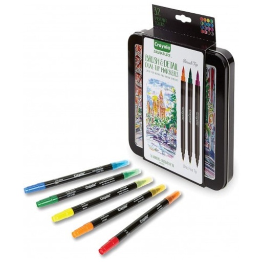 Marcadores Doble Punta / Crayola / 16 Unidades / 32 Colores
