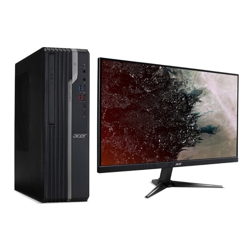 Computadora CPU Acer Veriton VX4660G / Inter Core i3-8100 / 4GB DDR4 / 500 GB + Monitor Acer Nitro QG241Y / 23” Full HD